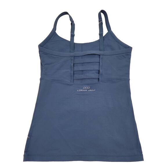 Lorna Jane Women's Blue Built In Bra Tank Top XS No Size Tag - Picture 2 of 4